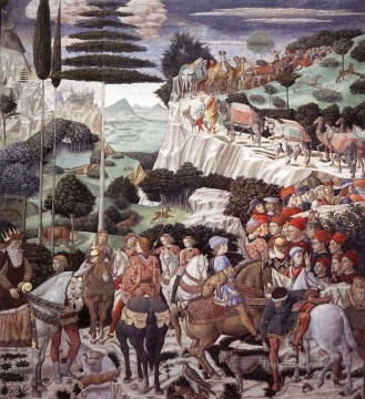 Benozzo Gozzoli Painting - Procesión del Rey Mayor muro oeste Benozzo Gozzoli